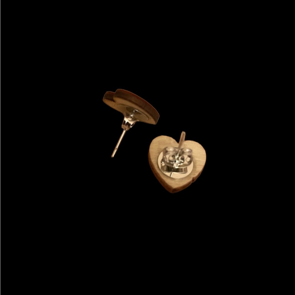 1/30/23***- 3 for $15 TRUE LOVE heart shaped stud valentines earrings - Picture 2 of 2